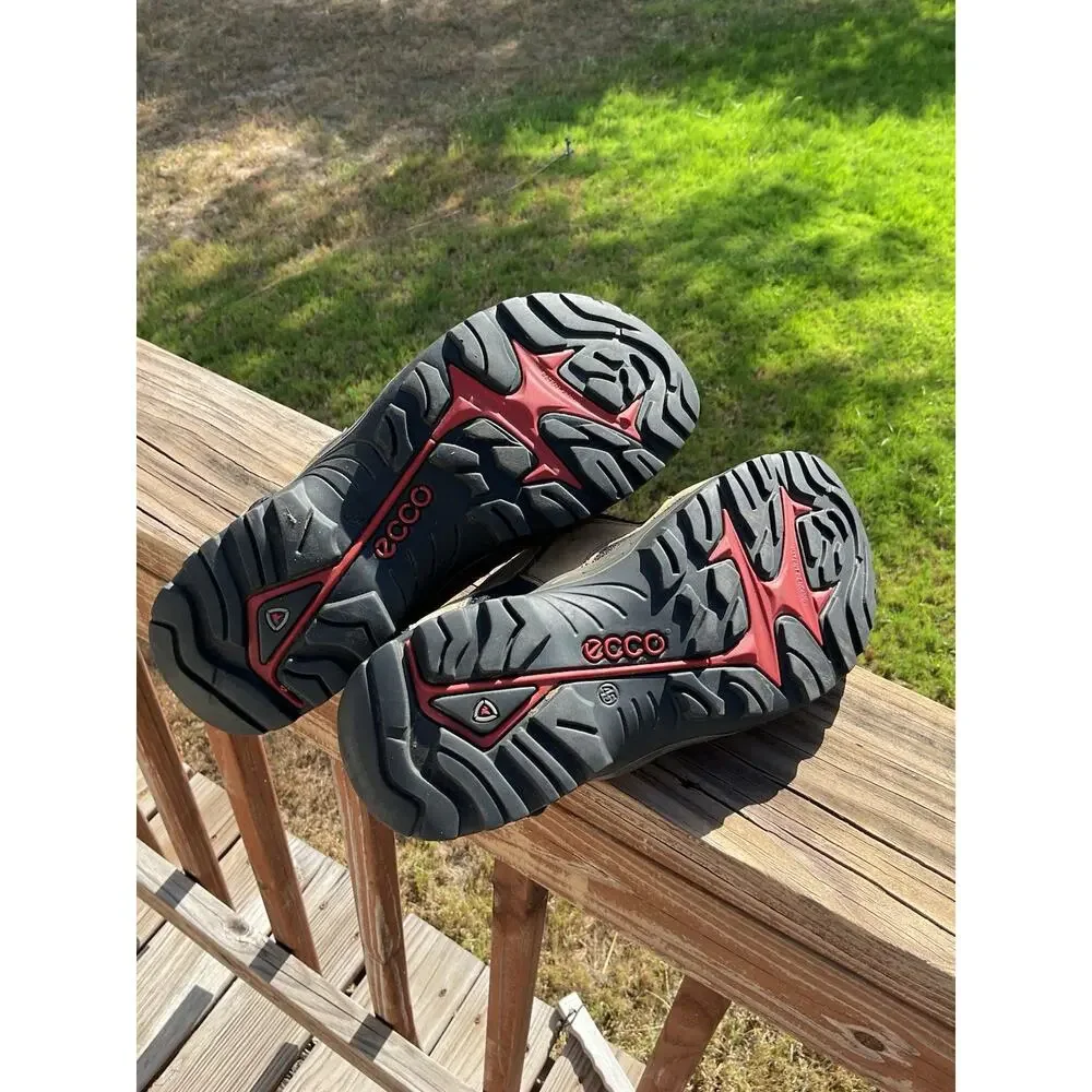 MEN’S ECCO LEATHER STRAP SANDALS SIZE 11-11.5 BROWN BLACK HIKING OUTDOORS_6